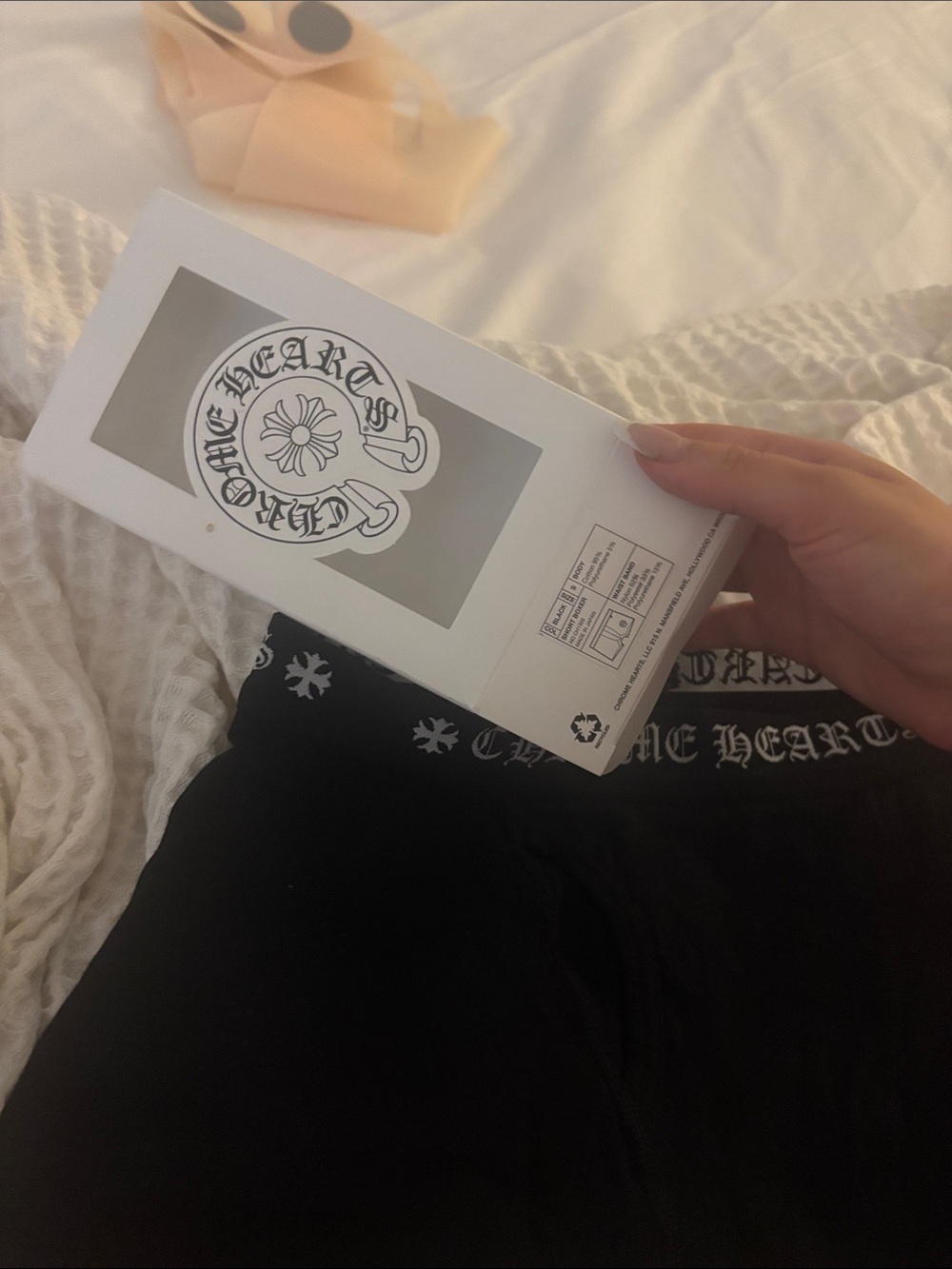 Chrome Hearts Black Boxer Trunks with White Logo Waistband - Picture 2 of 5
